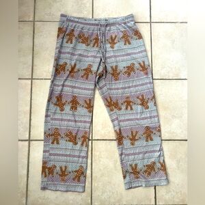 Gingerbread Man Pajama Pants: Size L